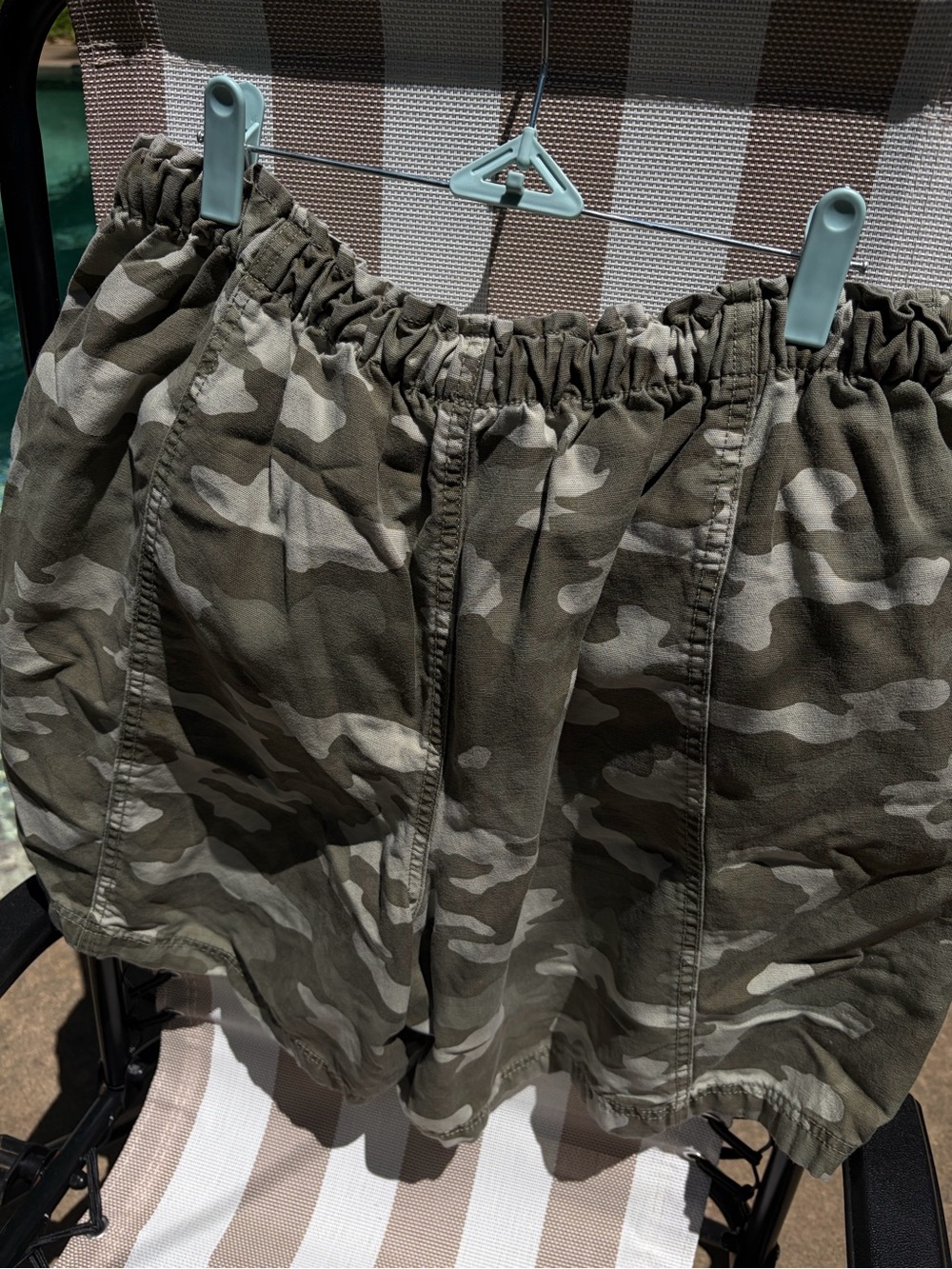 aerie Olive Camo Drawstring Utility Shorts - Picture 5 of 11